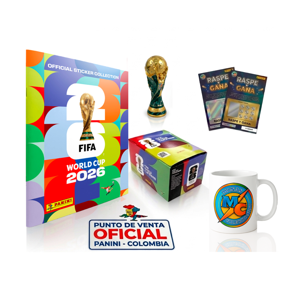 Combo Monas Clásico Panini Mundial 2026 | Caja + Álbum + Regalos  | Preventa hasta el 20 de Abril