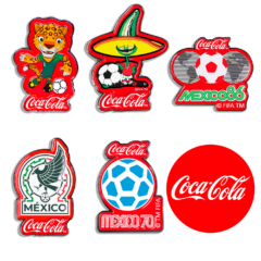 Pines Coca-Cola México | Colección Mundial 70, 86 y 2026 | 10 pines