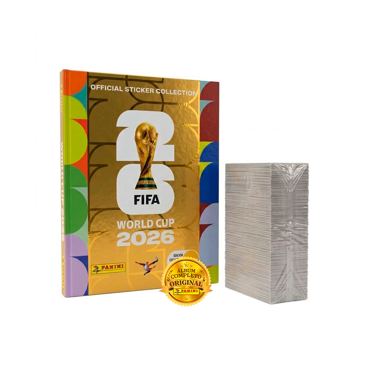Set Completo Álbum Panini Mundial FIFA 2026 Tapa Dura Edición Dorada + 980 Láminas